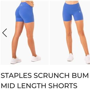 Ryderwear STAPLES SCRUNCH BUM MID LENGTH SHORTS SIZE MEDIUM
